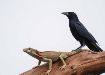 Invasive House Crows Are Reshaping Lizard Life in Tanzania’s Capital