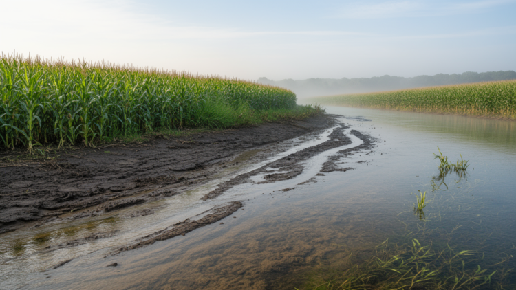 Farm Nutrients Rewrite River Chemistry and Bacterial Carbon Metabolism