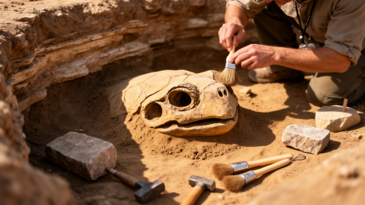 Fossil Skull Reveals Marine Adaptations in Ancient Turtle