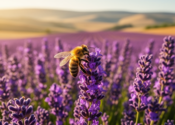 Wild Bees Drive Lavender Oil Quality and Yield