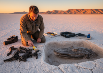 Fossil Fragments in Ancient Salt Flats Push Back the Origin of Giant Metoposaur Amphibians