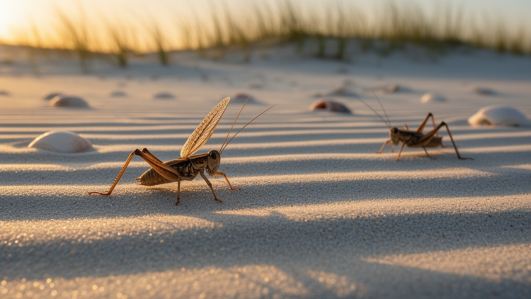 Beach cricket’s three-part love song reveals a mating ritual unlike any other