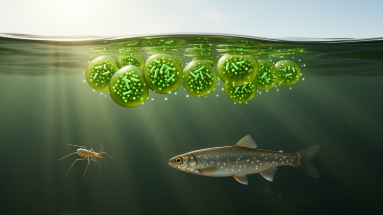 Nanoatrazine Builds Up in Algae but Barely Moves Up the Aquatic Food Chain