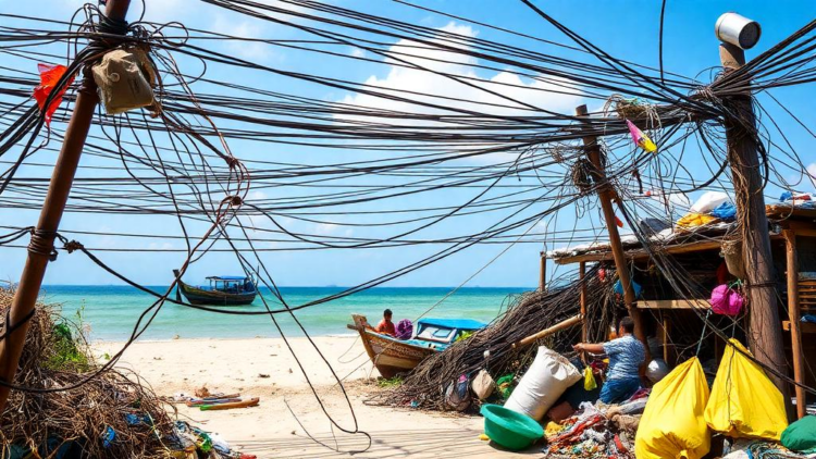 Tangled wires and trash: Thailand’s island paradise is quietly losing its scenic soul