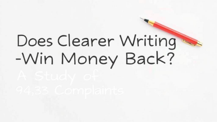 Does Clearer Writing Win Money Back? A Study of 94,335 Complaints