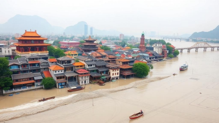 Mapping Flood Danger to Thousands of Historic Buildings Along a Chinese River Basin