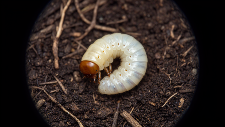 Under the microscope: the secret larva of a shining leaf chafer