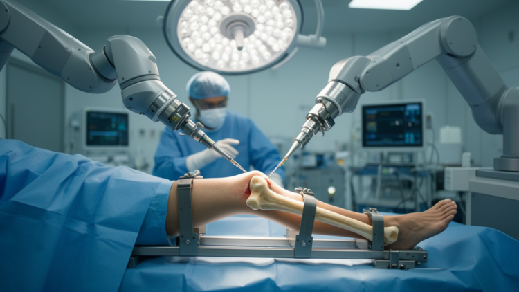 Robots and a Traction Frame Team Up to Fix Broken Thighbones Faster