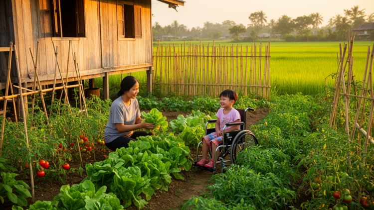 Organic Farming Offers a Lifeline for Thai Families Raising Disabled Children After COVID-19
