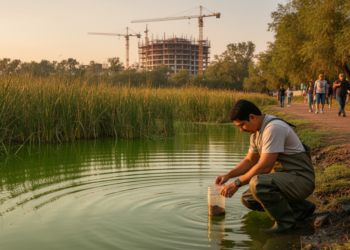 Tourists and Construction Leave a Microplastic Fingerprint in Mexican Urban Wetland