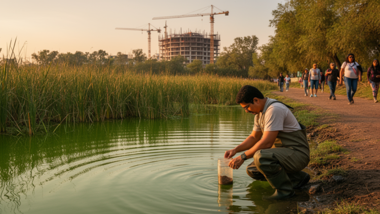Tourists and Construction Leave a Microplastic Fingerprint in Mexican Urban Wetland