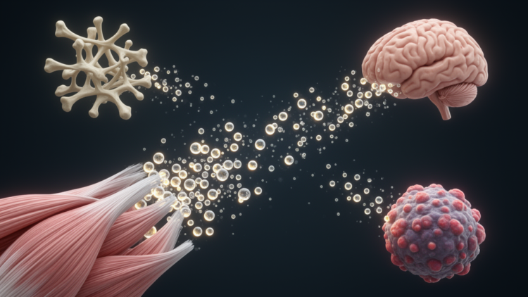 Aging Muscle Sends Molecular Messages Through Tiny Vesicles, Reshaping Bone, Brain, and Tumor Defenses
