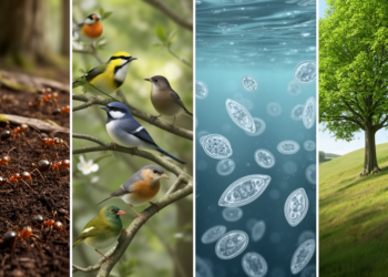 Beta diversity peaks at regional scales across ants, birds, diatoms and trees