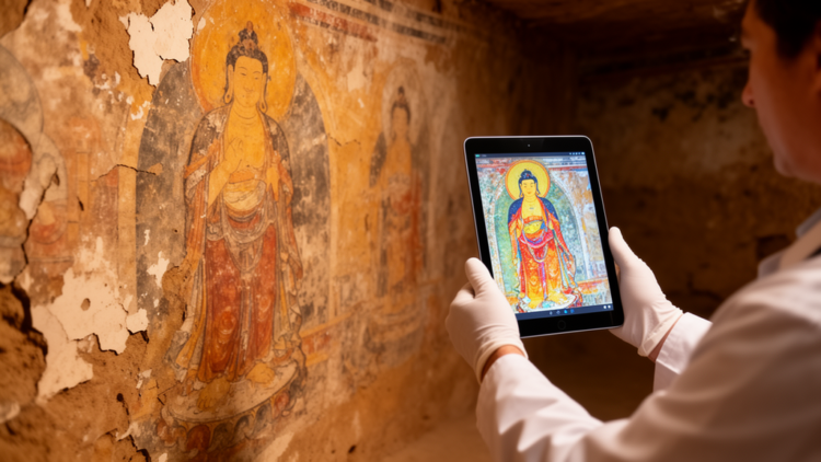 AI Learns Ancient Art Rules to Bring Fading Dunhuang Murals Back to Life