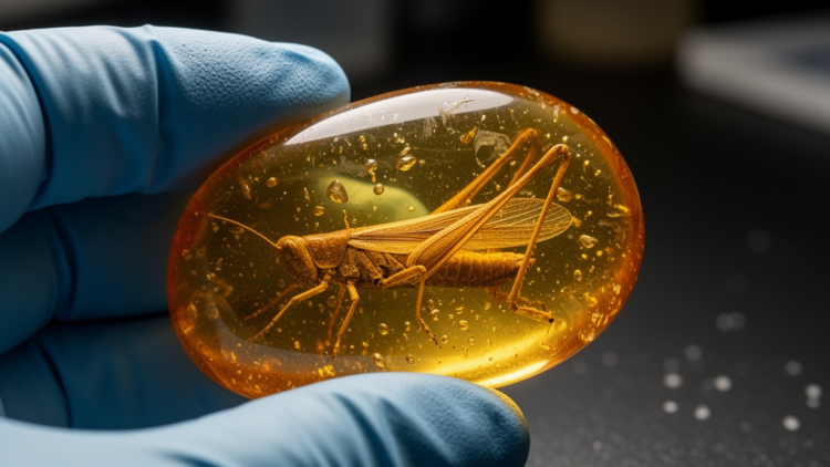 40-Million-Year-Old Grasshopper in Baltic Amber Stuns Scientists With Unexpectedly Long Wings