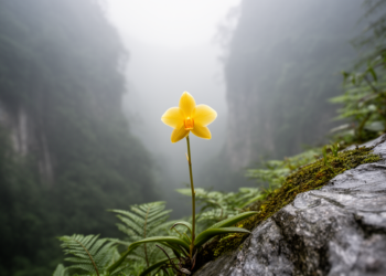 Spotless golden orchid discovered in Chongqing valley is already Critically Endangered