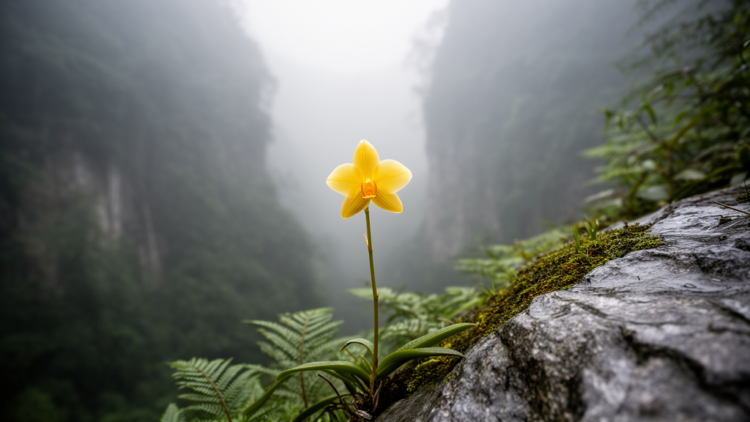 Spotless golden orchid discovered in Chongqing valley is already Critically Endangered