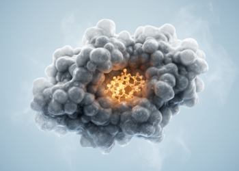 Cryo-EM freezes bacterial enzyme mid-action as it builds a cancer drug scaffold
