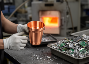 Recycled E-Waste Copper Turns Old Electronics Into Precision Metal Cups