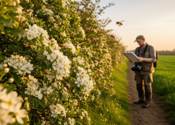Hedgerows, counted at last, supercharge pollination and nutrient regulation in farmland