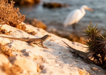 Two Lizard Species, Diverging Fates: Climate, Habitat and Egret Predation Split Mediterranean Range-Edge Reptiles