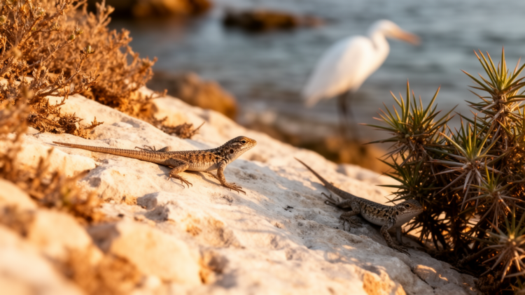 Two Lizard Species, Diverging Fates: Climate, Habitat and Egret Predation Split Mediterranean Range-Edge Reptiles