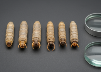 Larval mouthpart morphology compared in six Notodontidae moth species