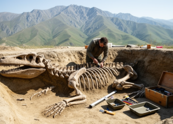 Giant fossil lizard’s range extended into the North Caucasus