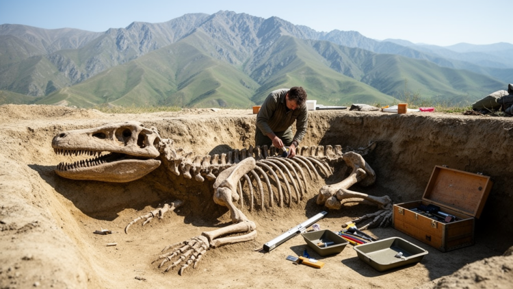 Giant fossil lizard’s range extended into the North Caucasus