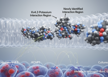 Molecular dynamics and cell experiments identify third Kv4.3–KChIP1 interface