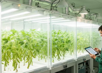 Bayesian workflow analyzes censored soybean R6 timing across CO₂, light and photoperiod treatments
