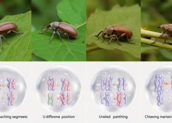 Four Scottish leaf beetles show site differences in chiasma placement