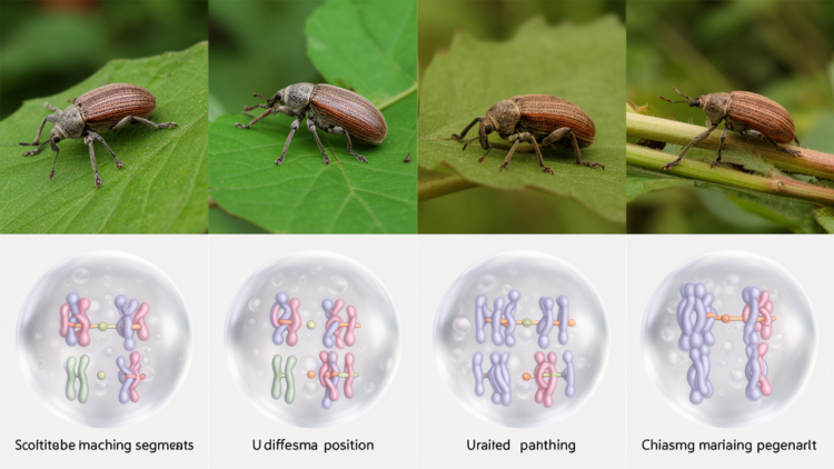 Four Scottish leaf beetles show site differences in chiasma placement
