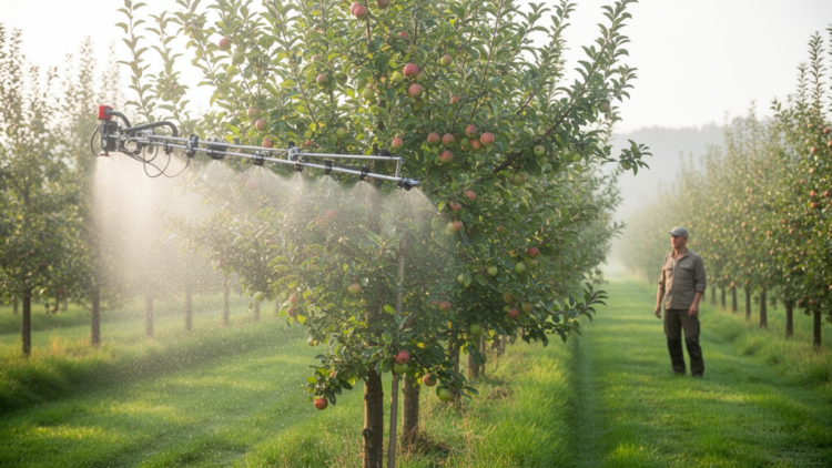 Research report: Spatiotemporal optimization of micro spray mist: effects on growth physiology in apple trees and comprehensive evaluation