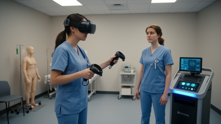 Research report: AI-driven virtual reality simulation for nursing de-escalation training: development, automated assessment, and pilot expert evaluation