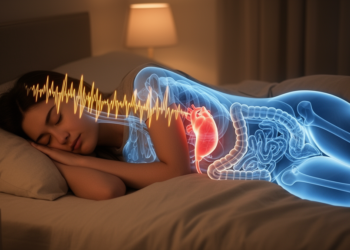 Sleep stages show asymmetric slow signal associations across brain, heart, gut