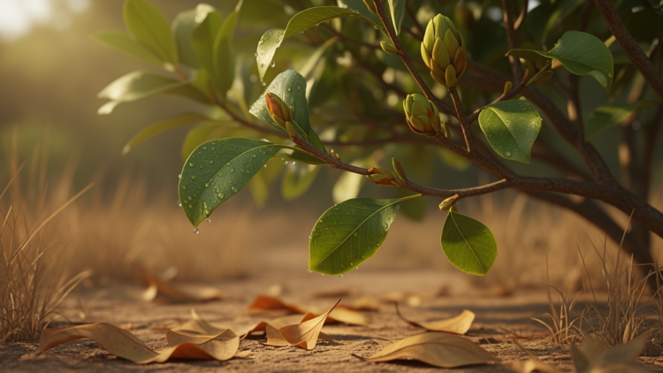 Research report: Lessons from a tropical deciduous shrub species: leaf fall can play a more important role than rain in leaf budding
