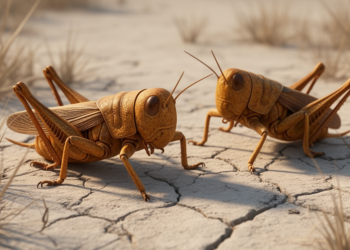 Badlands crickets are shaped differently, not simply bigger