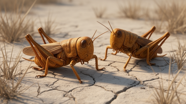 Badlands crickets are shaped differently, not simply bigger