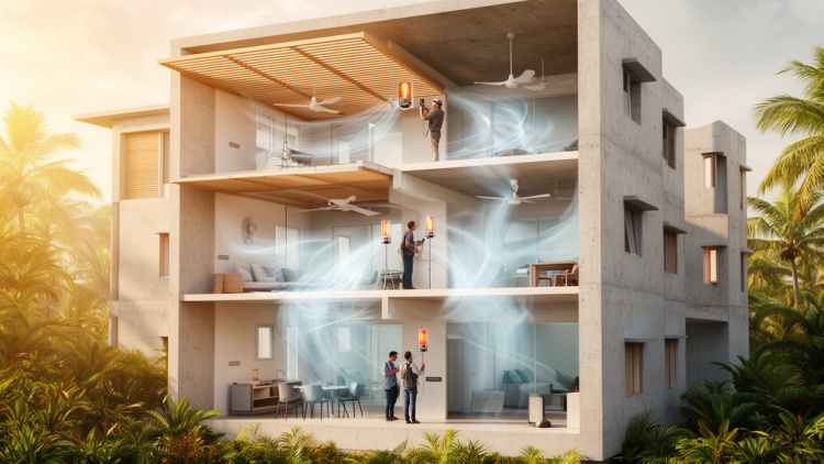 Passive Cooling Evidence Is Missing for Stacked Tropical Housing