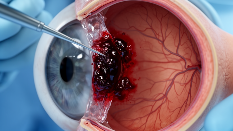 Tenecteplase-assisted surgery displaces PCV hemorrhage in 10-eye series