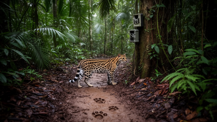 Camera traps estimate male ocelot ranges in one Brazilian forest reserve