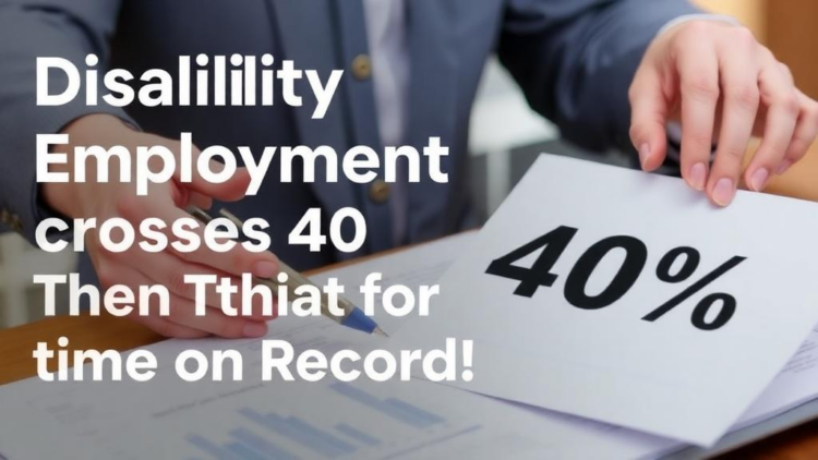Disability Employment Crosses 40 Percent Threshold for First Time on Record