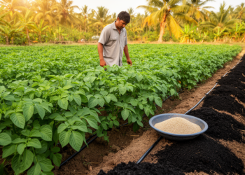 Integrated fertilization matches mineral nutrients in tropical potato fields