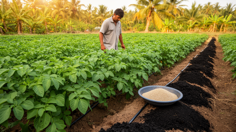 Integrated fertilization matches mineral nutrients in tropical potato fields