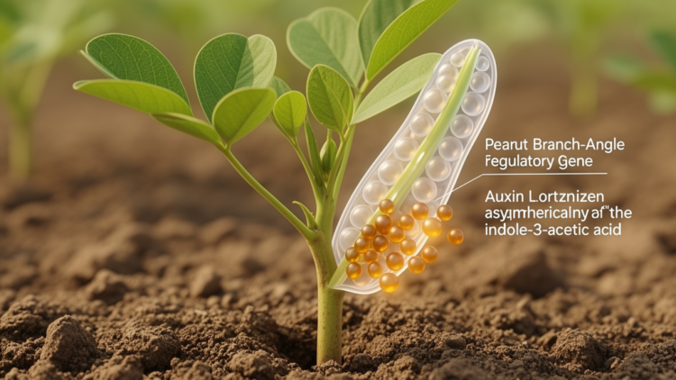 Peanut gene regulates branch angle through asymmetric auxin transport