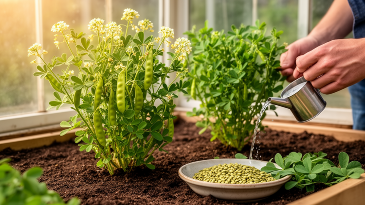 Fenugreek trades water savings for lower yield and richer seed antioxidants