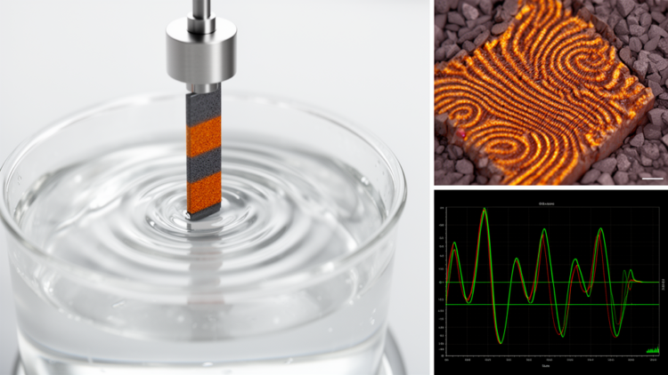 Ultrasonic processing alters iron domains and impedance in BiVO₄/hematite electrodes