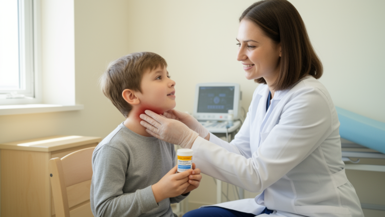 Conservative treatment succeeds in child with extensive thyroid abscess