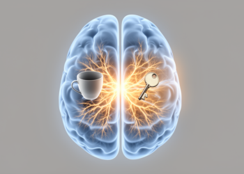 Working-memory signal changes sides as remembered objects cross the midline